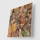 Horloge Carrée Chasseur's Fall Nature Camouflage Décor de peintur (Angle)