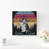 Horloge Carrée Chat (Maison)