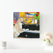 Horloge Carrée Chat 506 (Maison)