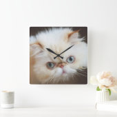 Horloge Carrée Chat Dans Une Boîte (Maison)