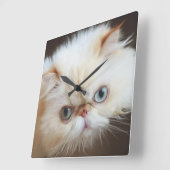 Horloge Carrée Chat Dans Une Boîte (Angle)