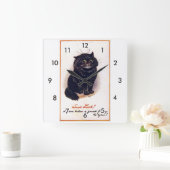 Horloge Carrée Chat noir, Louis Wain (Maison)