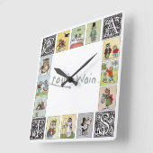 Horloge Carrée Chats, Louis Wain (Angle)