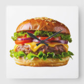 Horloge Carrée ChaussureHabille hamburger empilé thic (Recto)