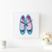 Horloge Carrée Chaussures bleues (Maison)