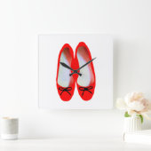 Horloge Carrée Chaussures rouges (Maison)