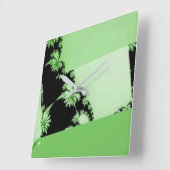 Horloge Carrée Chaux de jardin fractale (Angle)