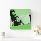 Horloge Carrée Chaux de jardin fractale (Maison)