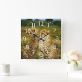 Horloge Carrée Cheetah Extraordinaire (Maison)