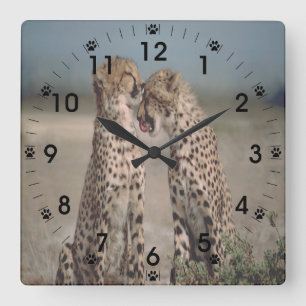 Horloge Carrée Cheetah Love