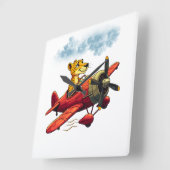 Horloge Carrée Cheetah volant (Angle)