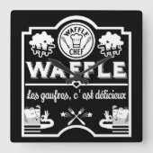 Horloge Carrée Chef gaufre (Recto)