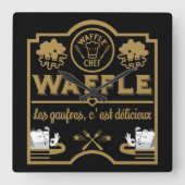 Horloge Carrée Chef gaufre (Recto)