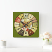 Horloge Carrée Chef vintage Sipping Café (Maison)