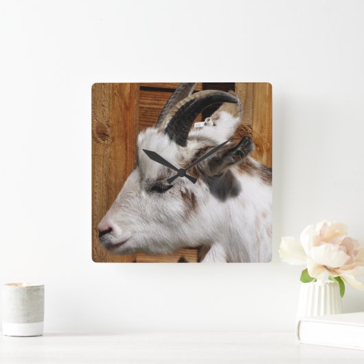 HORLOGE CARRÉE CHÈQUE CUTE (Maison)