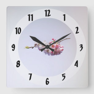 Horloge Carrée Cherry Blossoms