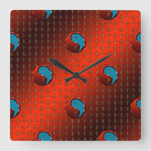 Horloge Carrée Cheval d'eau