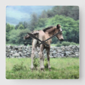 HORLOGE CARRÉE CHEVAUX (Recto)