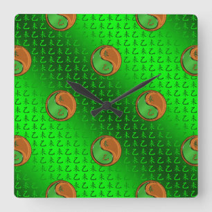 Horloge Carrée Chèvre de bois