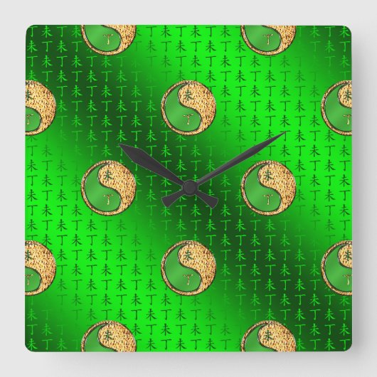Horloge Carrée Chèvre de feu (Recto)