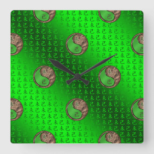 Horloge Carrée Chèvre Terre