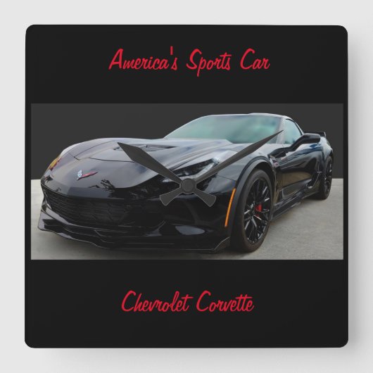 Horloge Carrée Chevrolet Corvette (Recto)