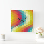 Horloge Carrée Chevron Pattern (Maison)