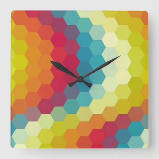 Horloge Carrée Chevron Pattern (Recto)