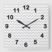 Horloge Carrée Chevron Zig-Zag (Recto)