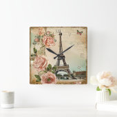 Horloge Carrée chic de paris ! (Maison)