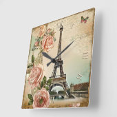 Horloge Carrée chic de paris ! (Angle)