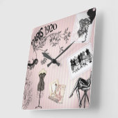 Horloge Carrée Chic Paris (Angle)