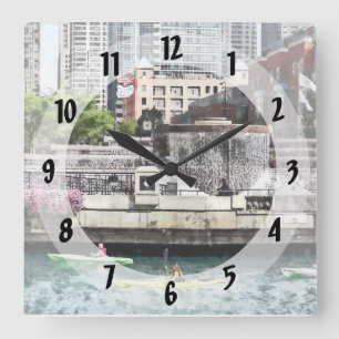 Horloge Carrée Chicago - Kayaking sur la rivière Chicago