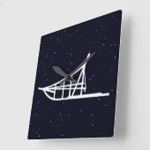 Horloge Carrée Chien (Angle)