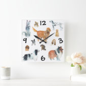 Horloge Carrée Chien (Maison)