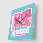 Horloge Carrée Chillin' avec AMIS™ (Angle)