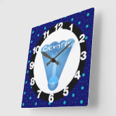 Horloge Carrée Chimie Cloud Baker (Angle)