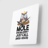 Horloge Carrée Chimie - Problèmes de mole (Angle)