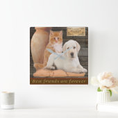 Horloge Carrée Chiot (Maison)