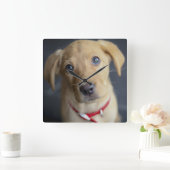 Horloge Carrée Chiot Red Fox Labrador (Maison)