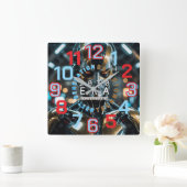 Horloge Carrée ChiRadioLLC™ AI Robot 2030 WALL Clock   (Maison)