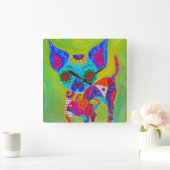 Horloge Carrée Chiwawa de Talavera (Maison)