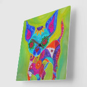 Horloge Carrée Chiwawa de Talavera (Angle)