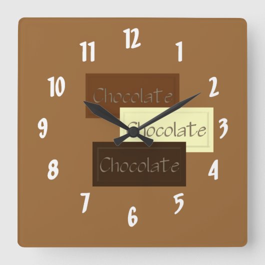 Horloge Carrée Chocolat triple (Recto)
