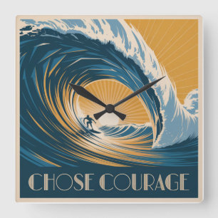 Horloge Carrée Choisissez le courage