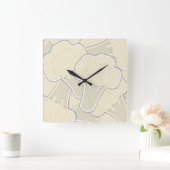 Horloge Carrée Chou-fleur (Maison)