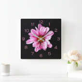 Horloge Carrée Chrysanthemum Flower (Maison)