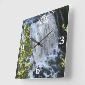 Horloge Carrée Chute d'eau de Yellowstone (Angle)