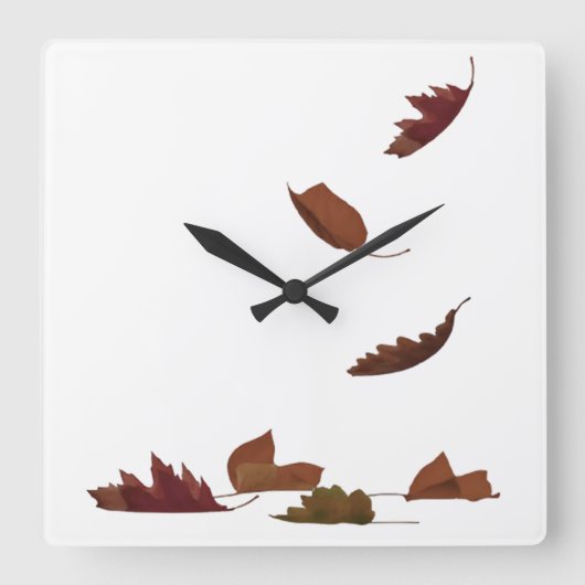 Horloge Carrée Chute des Feuilles (Recto)