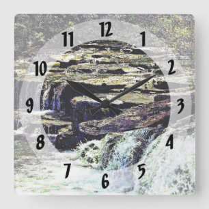 Horloge Carrée Chutes du Niagara NY - Vue d'île de Luna